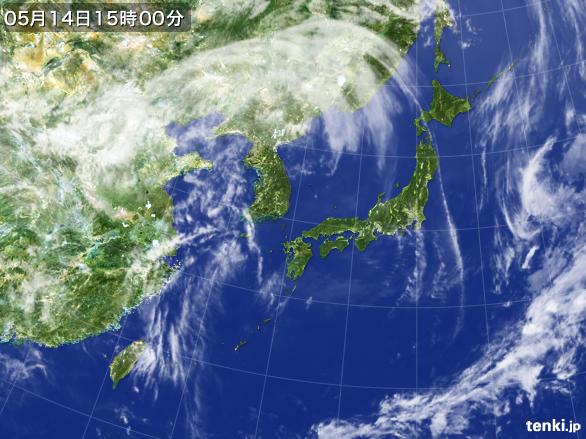 実況天気図(2016年05月14日)