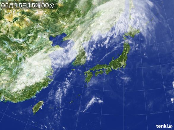 実況天気図(2016年05月15日)