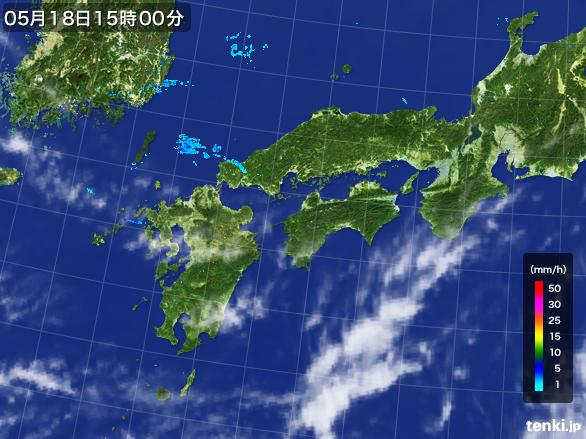 実況天気図(2016年05月18日)