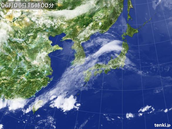 実況天気図(2016年06月06日)