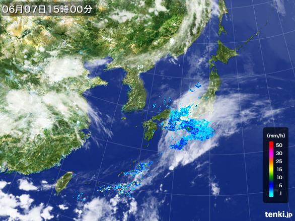 実況天気図(2016年06月07日)