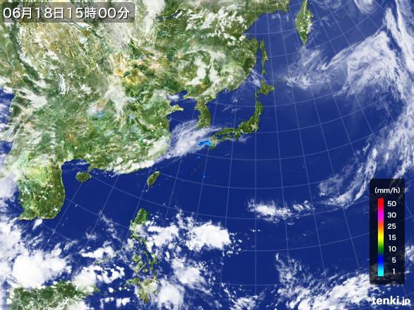 実況天気図(2016年06月18日)
