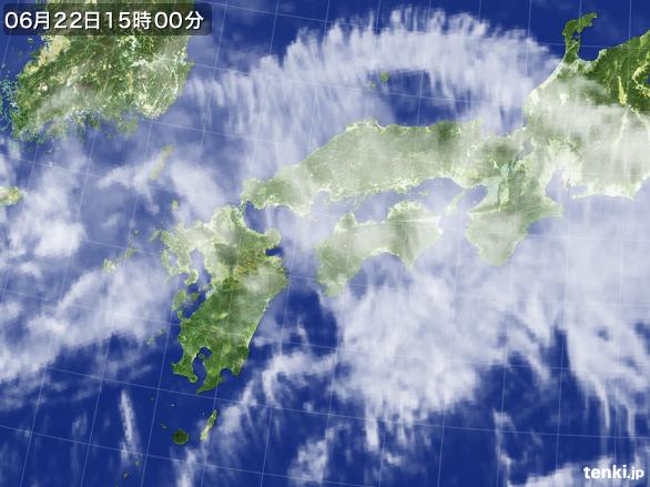 実況天気図(2016年06月22日)