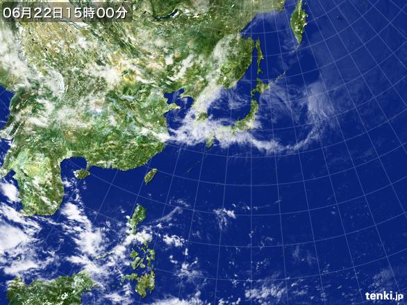 実況天気図(2016年06月22日)