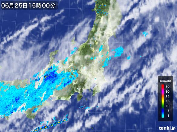 実況天気図(2016年06月25日)