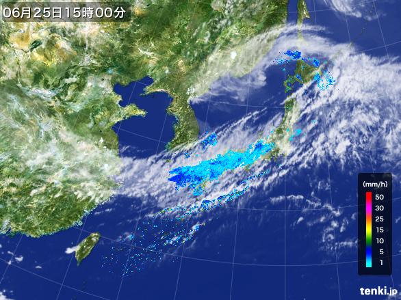 実況天気図(2016年06月25日)