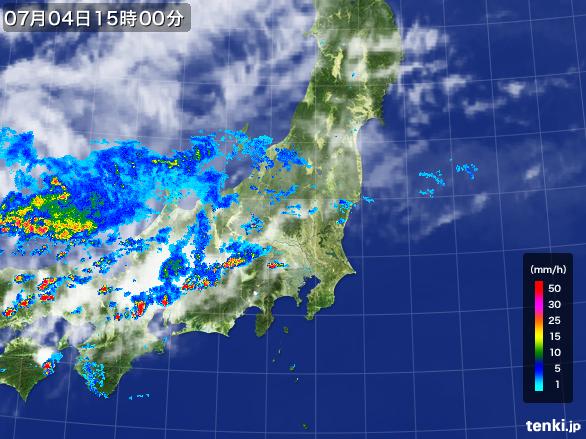 実況天気図(2016年07月04日)