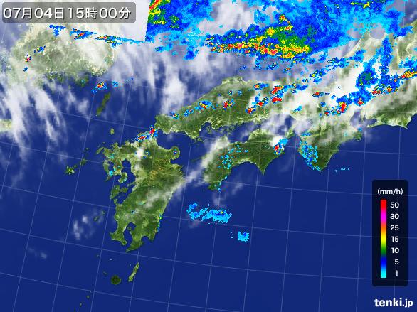 実況天気図(2016年07月04日)