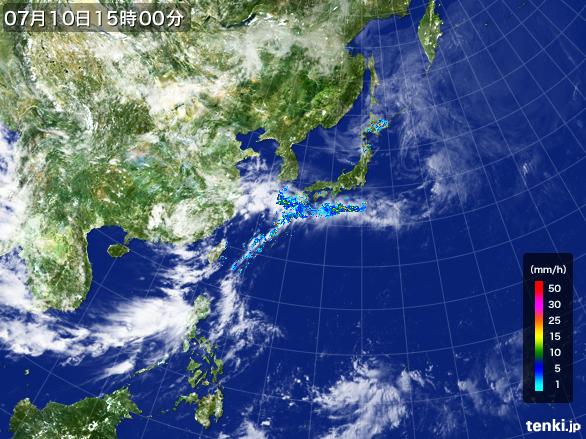 実況天気図(2016年07月10日)