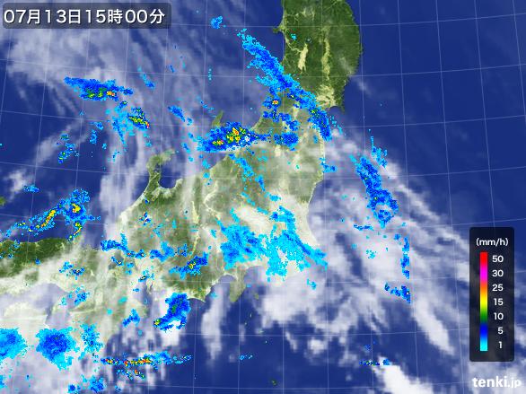 実況天気図(2016年07月13日)