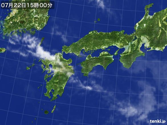 実況天気図(2016年07月22日)