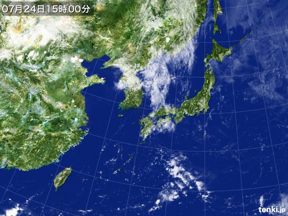 実況天気図(2016年07月24日)