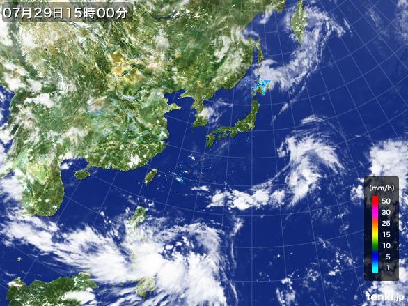 実況天気図(2016年07月29日)