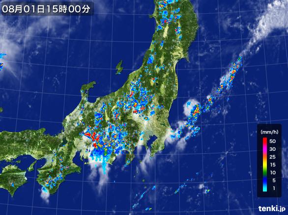 実況天気図(2016年08月01日)