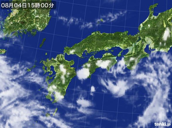 実況天気図(2016年08月04日)