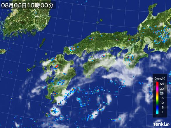 実況天気図(2016年08月05日)