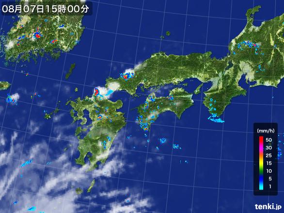 実況天気図(2016年08月07日)
