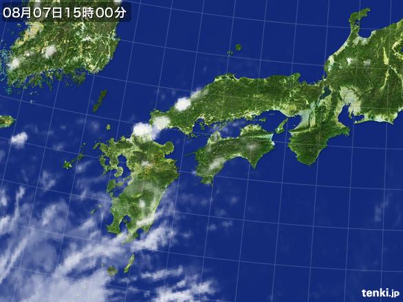 実況天気図(2016年08月07日)