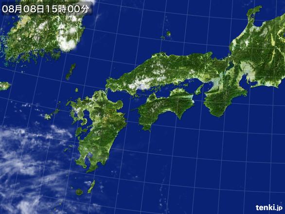 実況天気図(2016年08月08日)