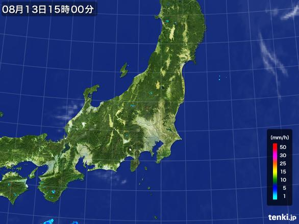 実況天気図(2016年08月13日)