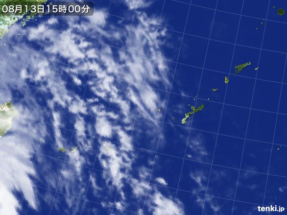 実況天気図(2016年08月13日)