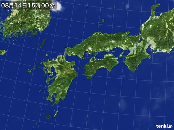 実況天気図(2016年08月14日)