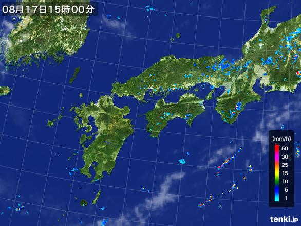 実況天気図(2016年08月17日)