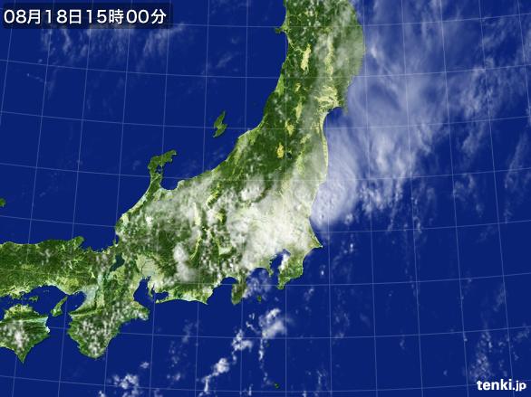 実況天気図(2016年08月18日)