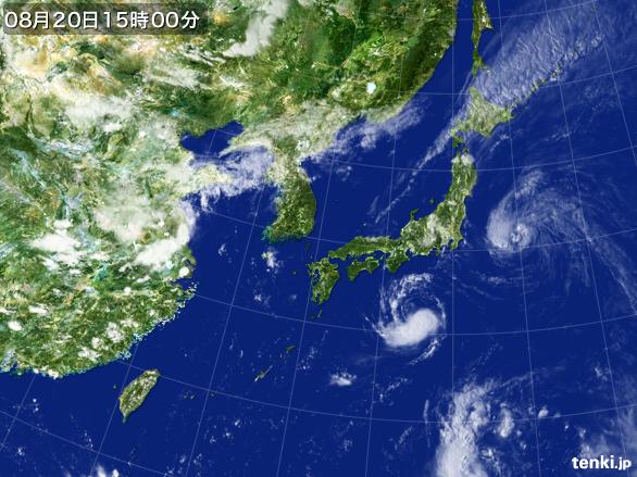 実況天気図(2016年08月20日)