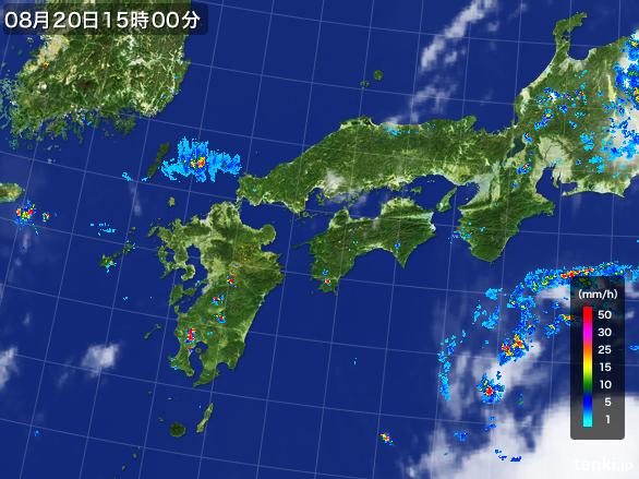 実況天気図(2016年08月20日)