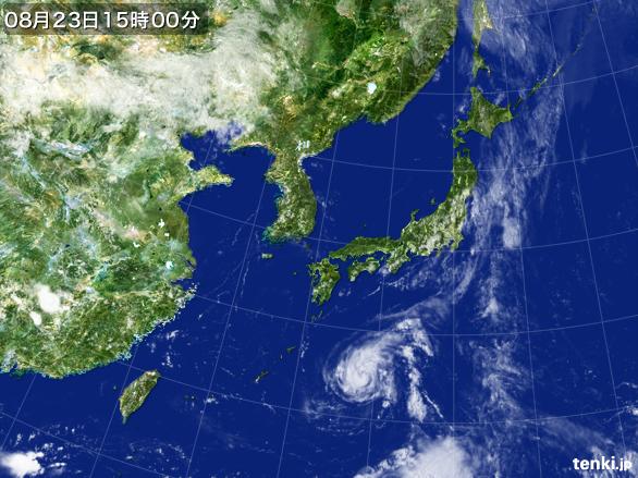 実況天気図(2016年08月23日)