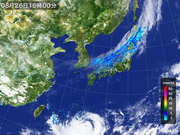 実況天気図(2016年08月26日)