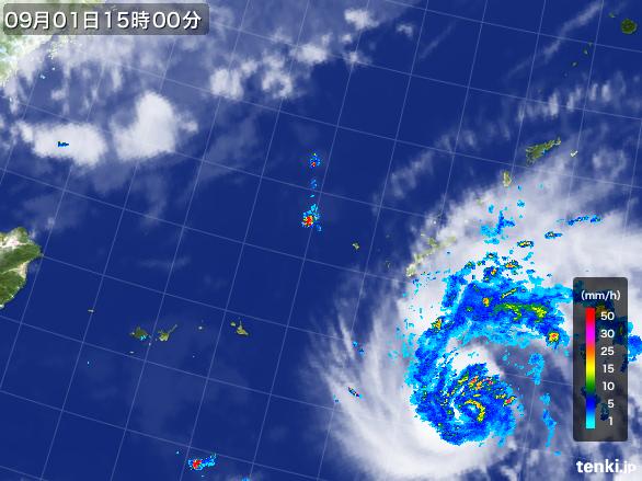 実況天気図(2016年09月01日)