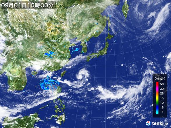 実況天気図(2016年09月01日)