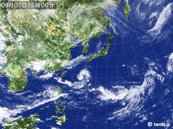 実況天気図(2016年09月01日)