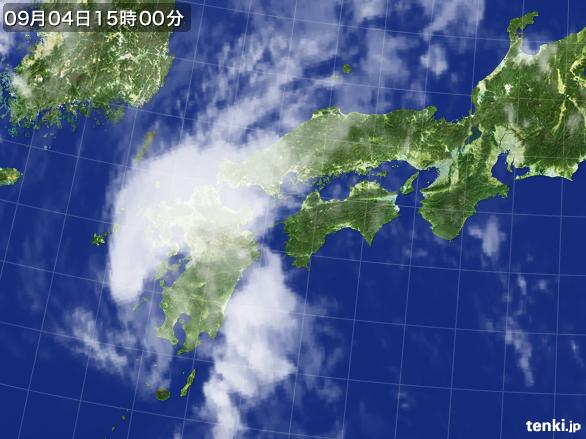 実況天気図(2016年09月04日)