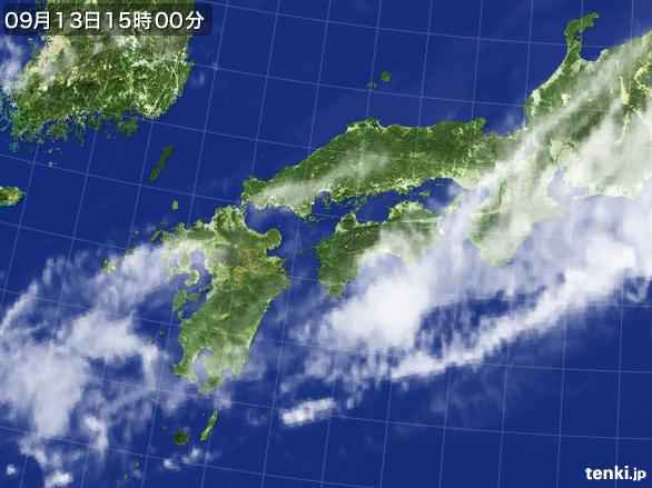 実況天気図(2016年09月13日)