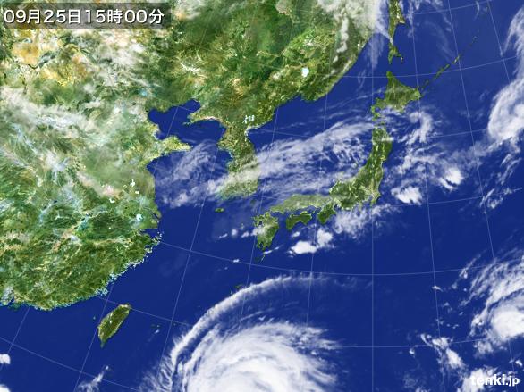 実況天気図(2016年09月25日)