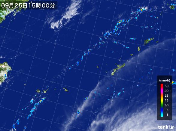 実況天気図(2016年09月25日)