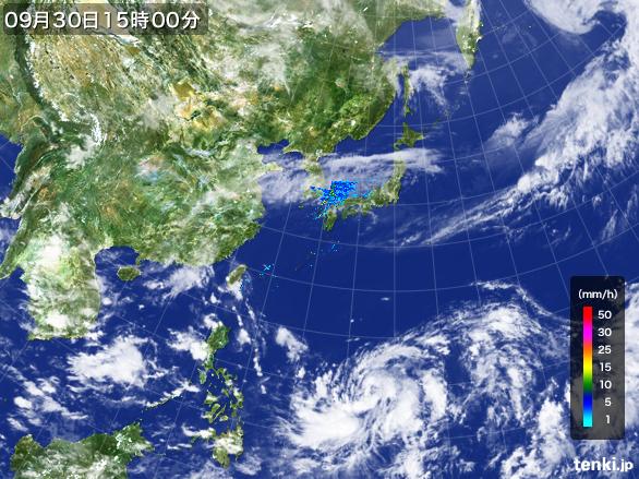 実況天気図(2016年09月30日)