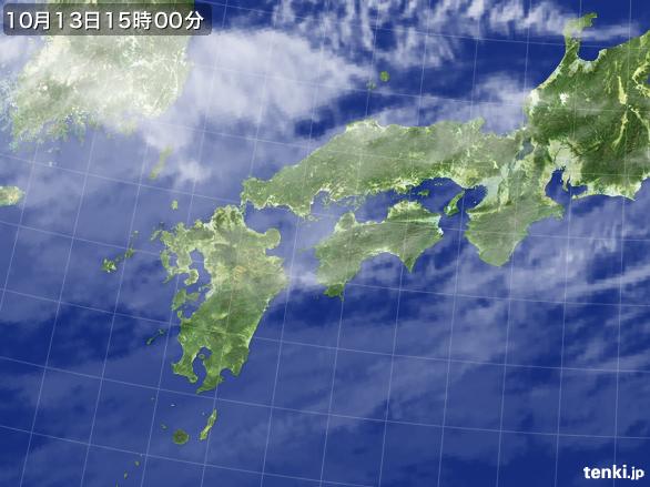 実況天気図(2016年10月13日)