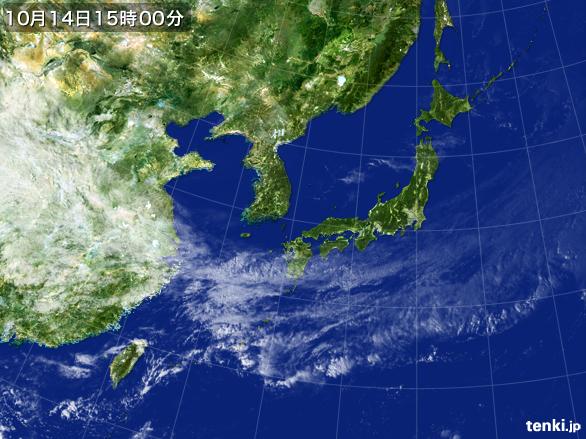 実況天気図(2016年10月14日)