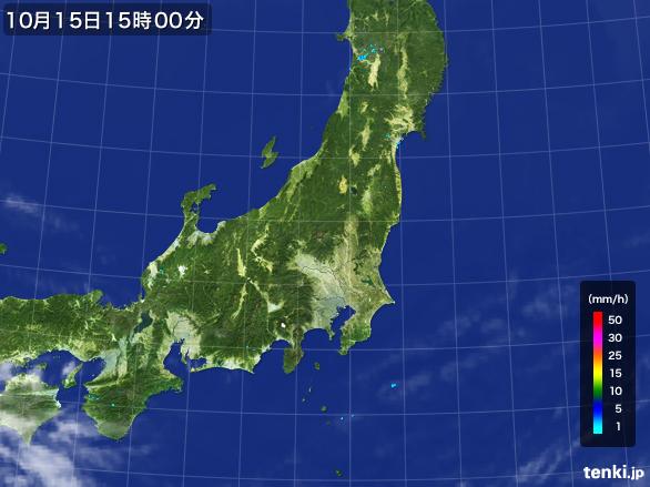 実況天気図(2016年10月15日)