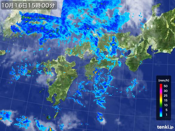 実況天気図(2016年10月16日)