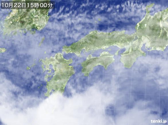 実況天気図(2016年10月22日)