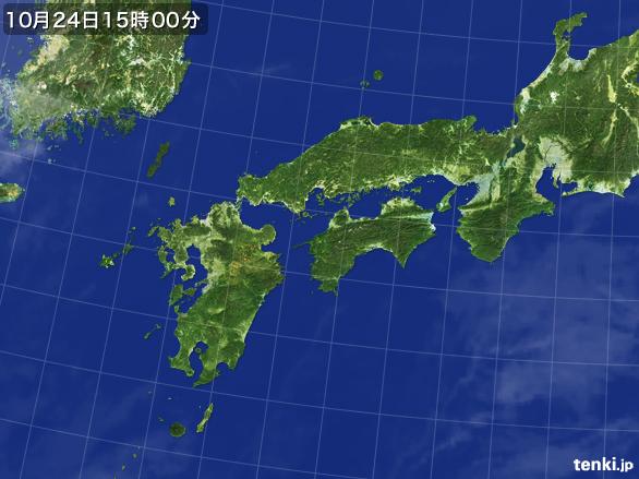 実況天気図(2016年10月24日)