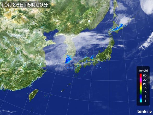 実況天気図(2016年10月26日)