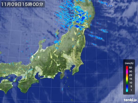 実況天気図(2016年11月09日)