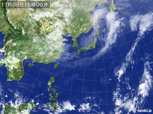 実況天気図(2016年11月09日)