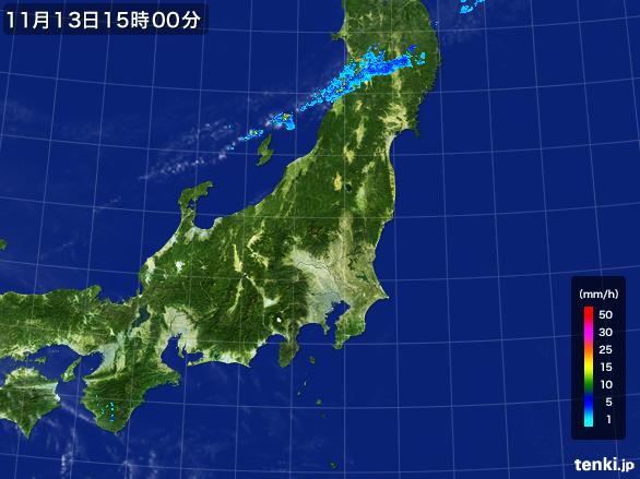 実況天気図(2016年11月13日)